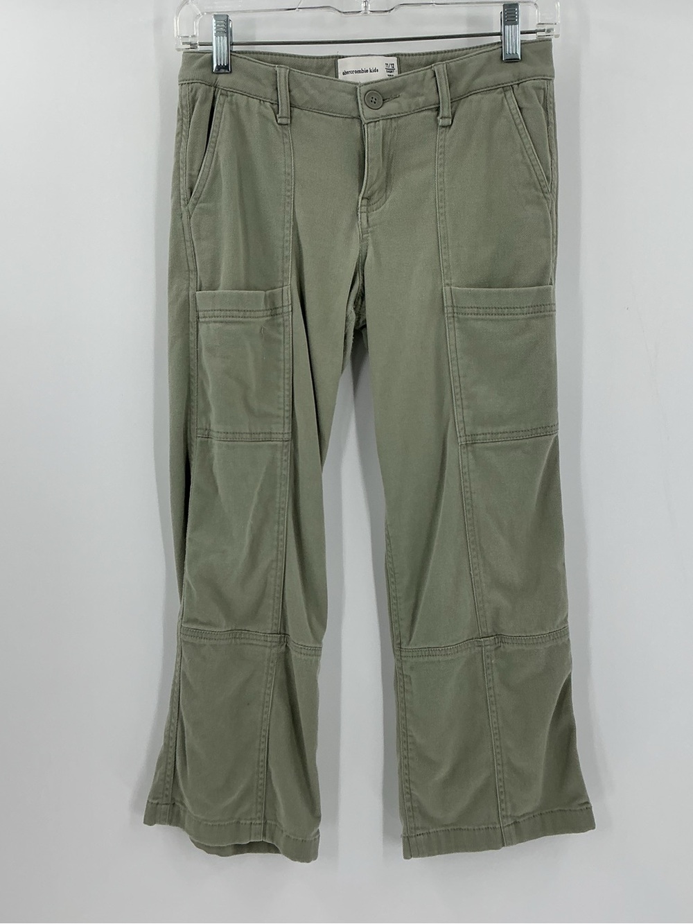 Abercrombie & finch kids green cargo pants 11/12 short